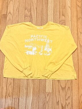 Grayson Threads Yellow Long-Sleeve Pacific Northwest Graphic Tee